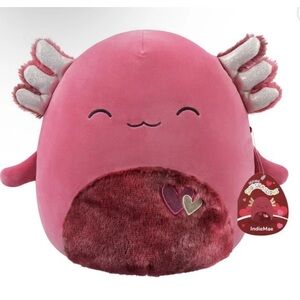 Squishmallows 12" IndieMae the Red Axolotl Animal Plush 
Valentine’s Edition
NWT
